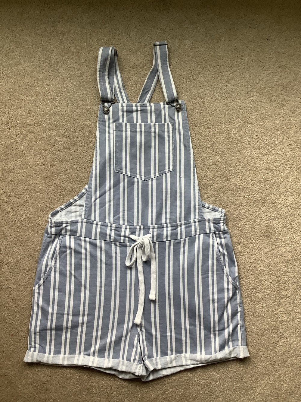 Jersey knit short overalls, NWOT, size M